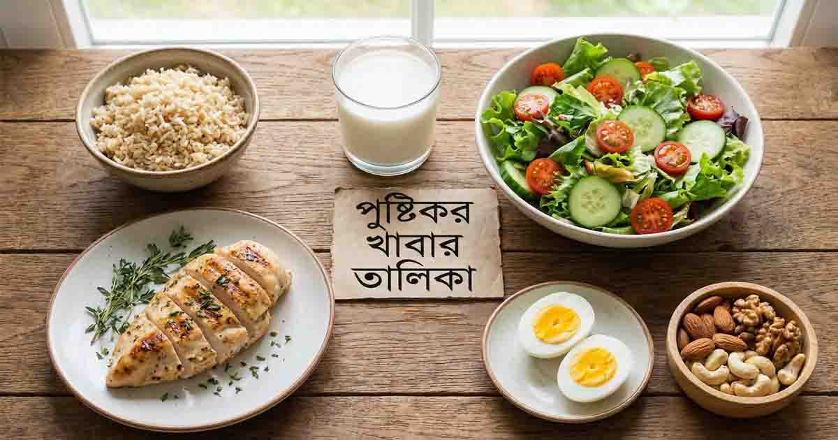 পুষ্টিকর খাবার তালিকা